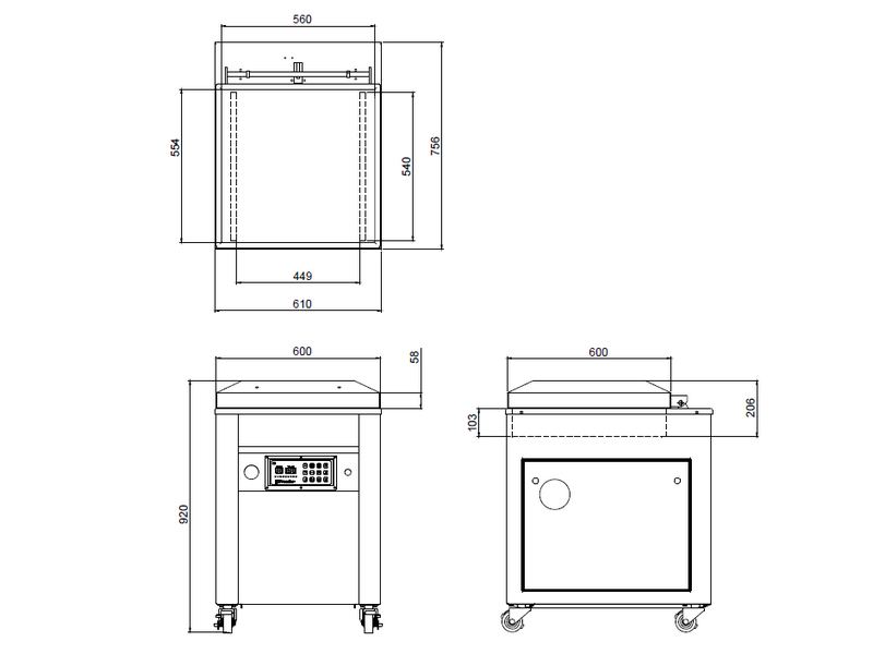 SC-520 Floor-Standing Stainless Steel Vacuum Packaging Machine