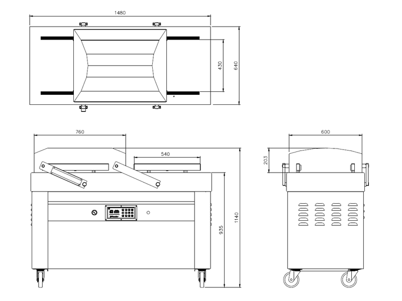 DC-530 Double Chamber Stainless Steel Vacuum Packaging Machine