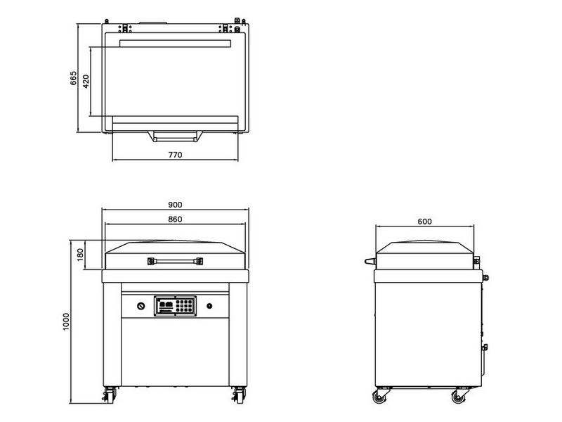SC-770FB Floor-Standing Stainless Steel Vacuum Packaging Machine