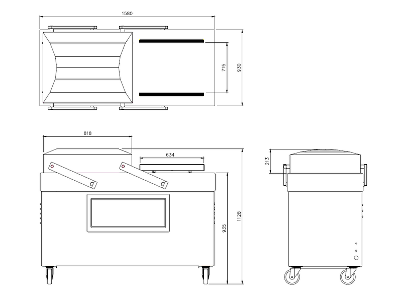 DC-650 Double Chamber Stainless Steel Vacuum Packaging Machine
