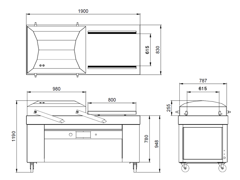 DC-800 Double Chamber Stainless Steel Vacuum Packaging Machine