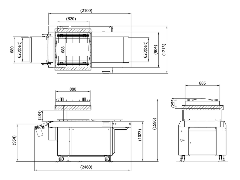 BT-800FB Automatic Conveyor Vacuum Packaging Machine