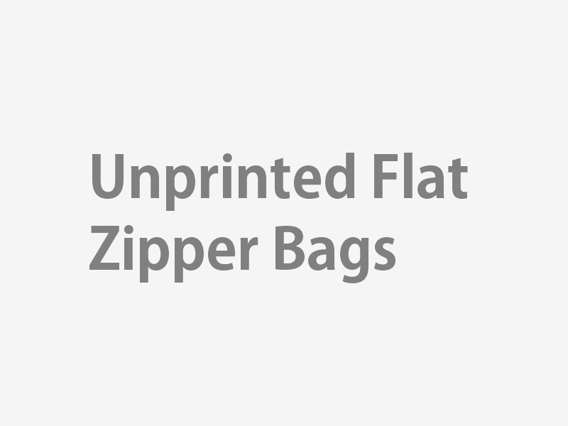 Unprinted Flat Zipper Bags