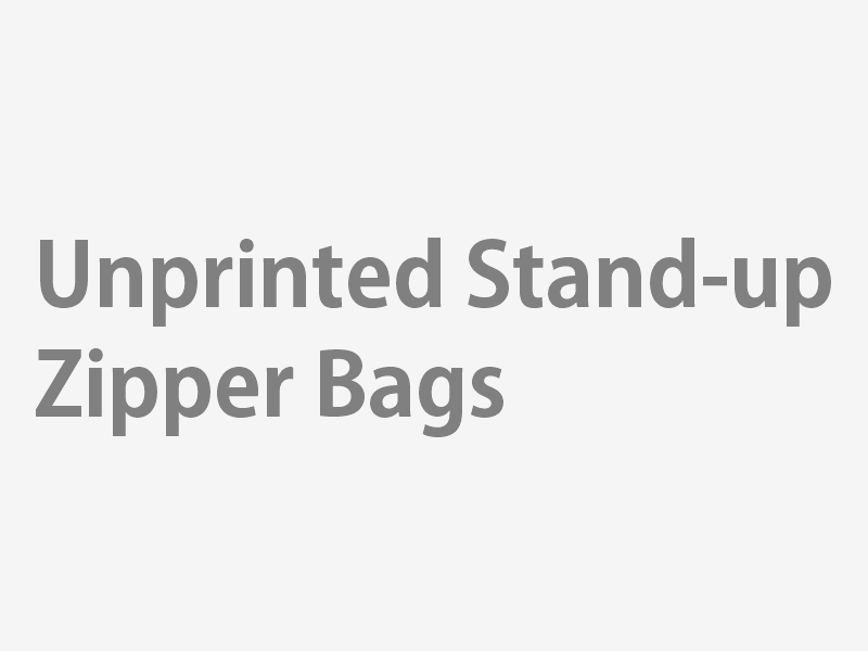 Unprinted Stand-up Zipper Bags