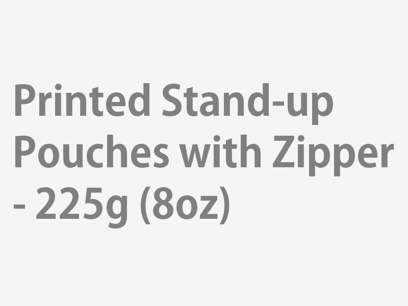 Printed Stand-up Pouches with Zipper - 225g (8oz)